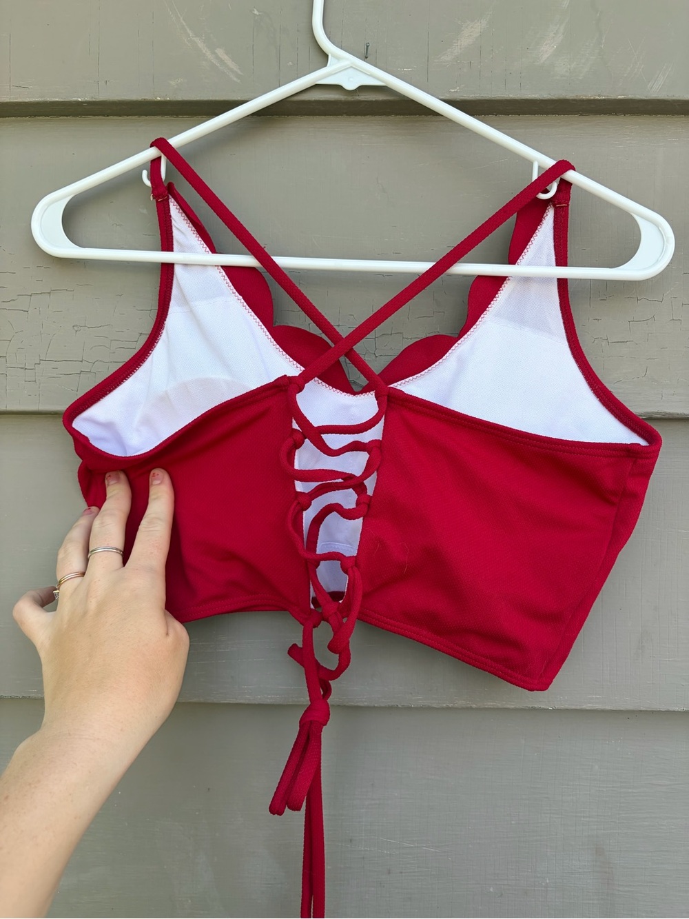 Zaful New 2 piece scalloped swim suit - Picture 8 of 8